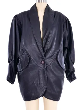 1980s Leather Blazer