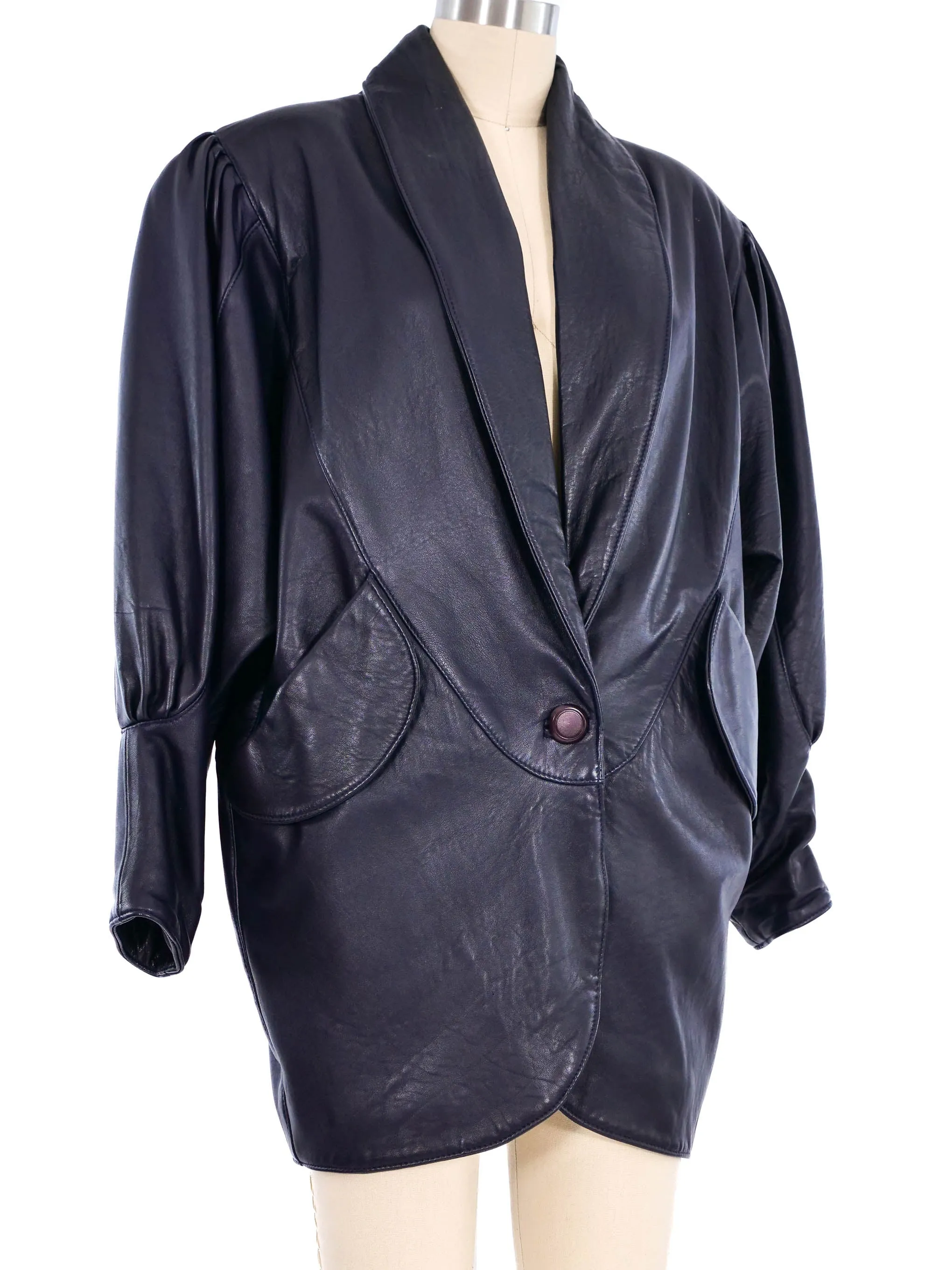 1980s Leather Blazer