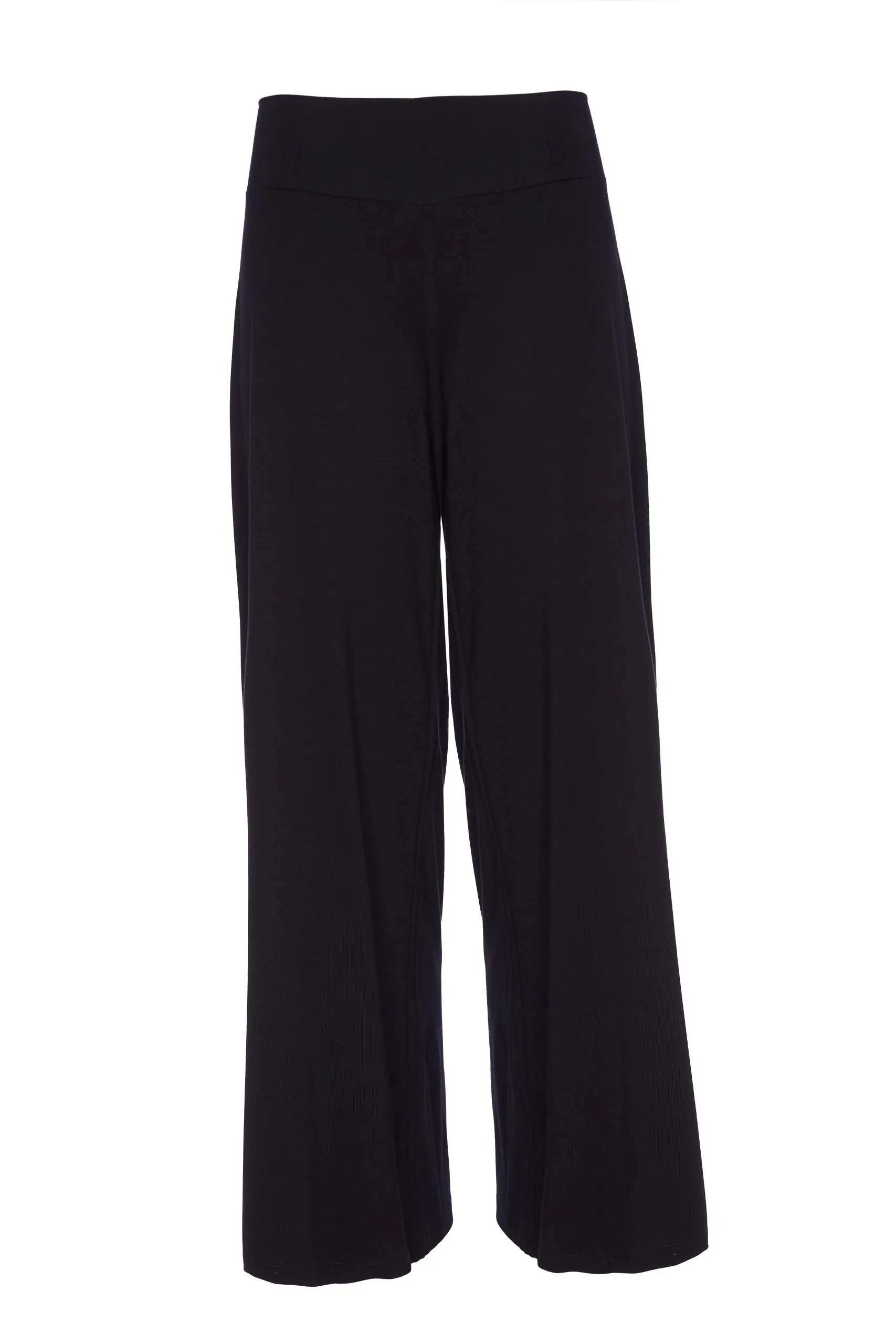 24153- Naya Wide Leg Crop Trousers- Black