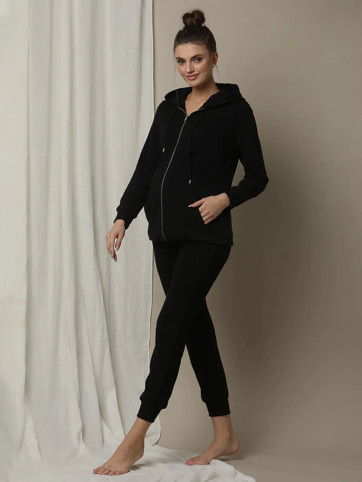 2pc. Maternity Jogger + Hoodie Set