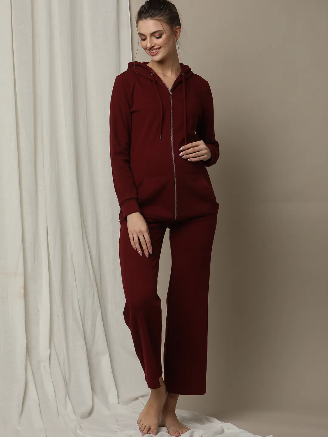 2pc. Nursing Hoodie + Pyjama Set