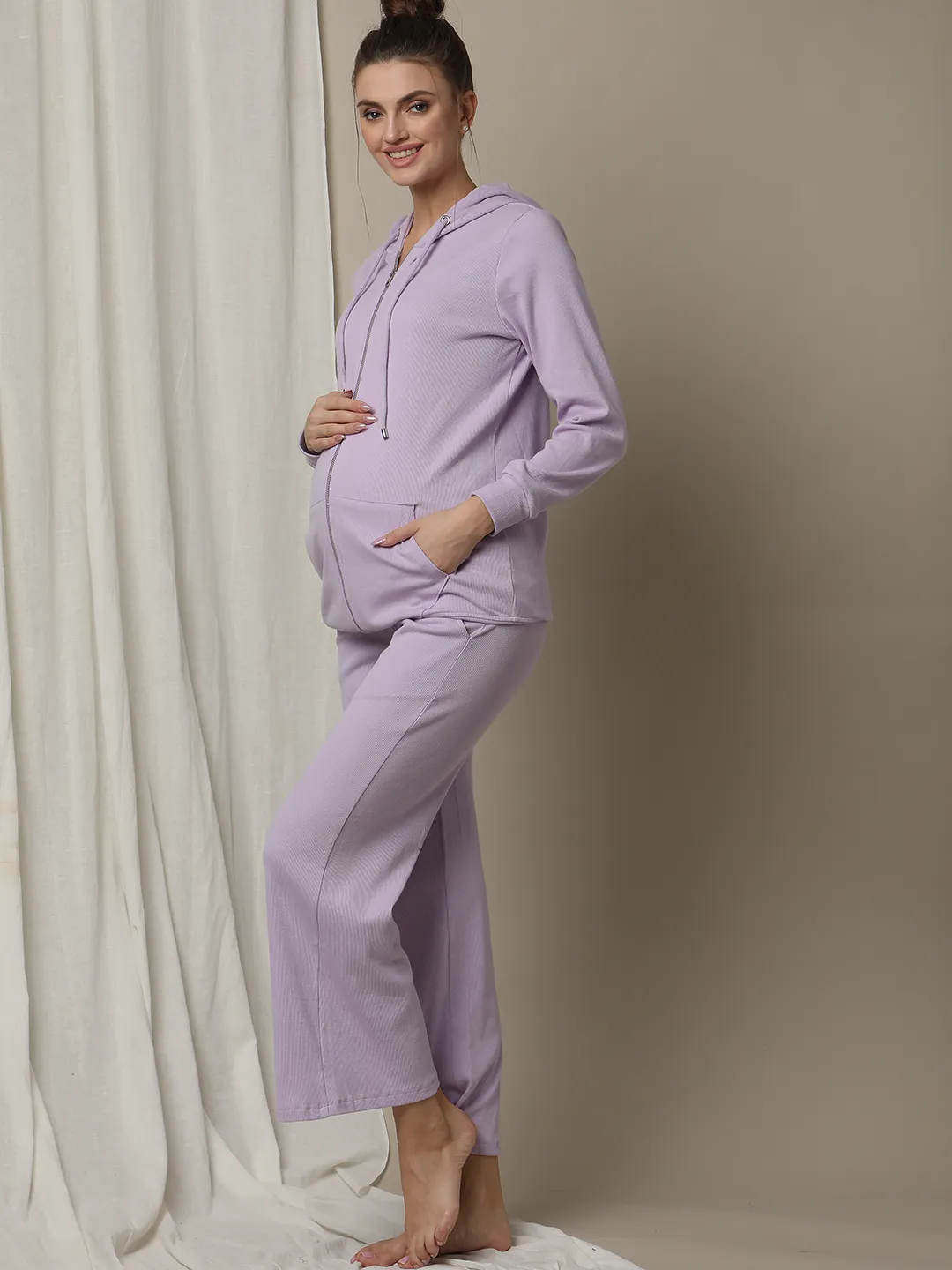 2pc. Nursing Hoodie + Pyjama Set