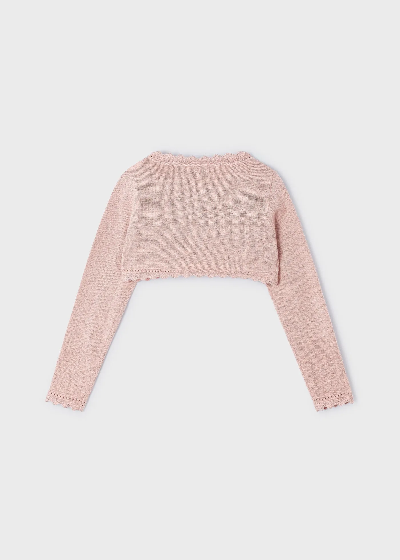 320 - Basic knit bolero for girl - pink