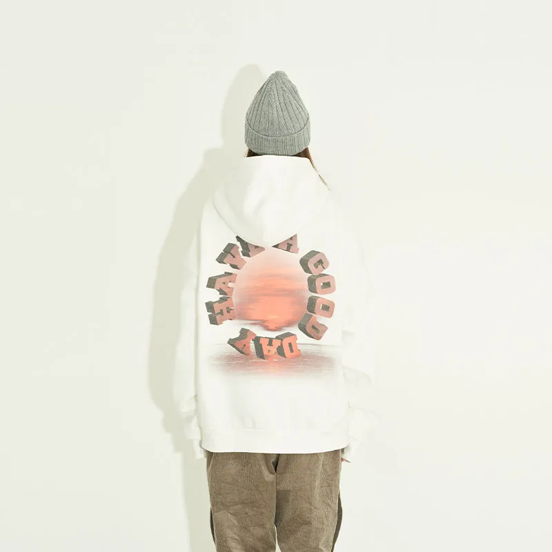 3D Circle Sunset Hoodie