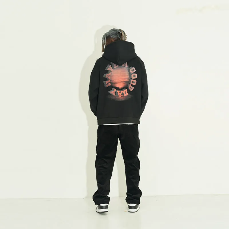 3D Circle Sunset Hoodie