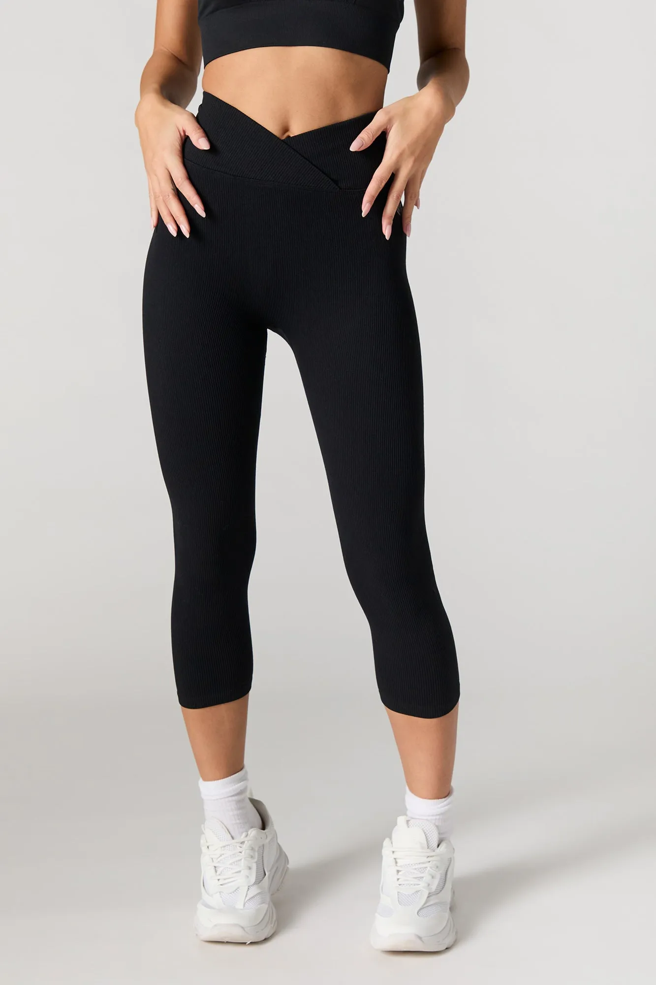 Active Seamless Surplice Cropped Legging