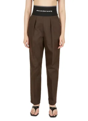 Alexander Wang Logo Detailed Straight Leg Trousers