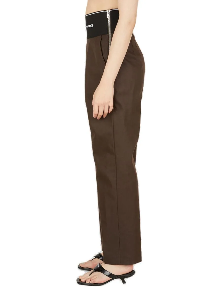 Alexander Wang Logo Detailed Straight Leg Trousers