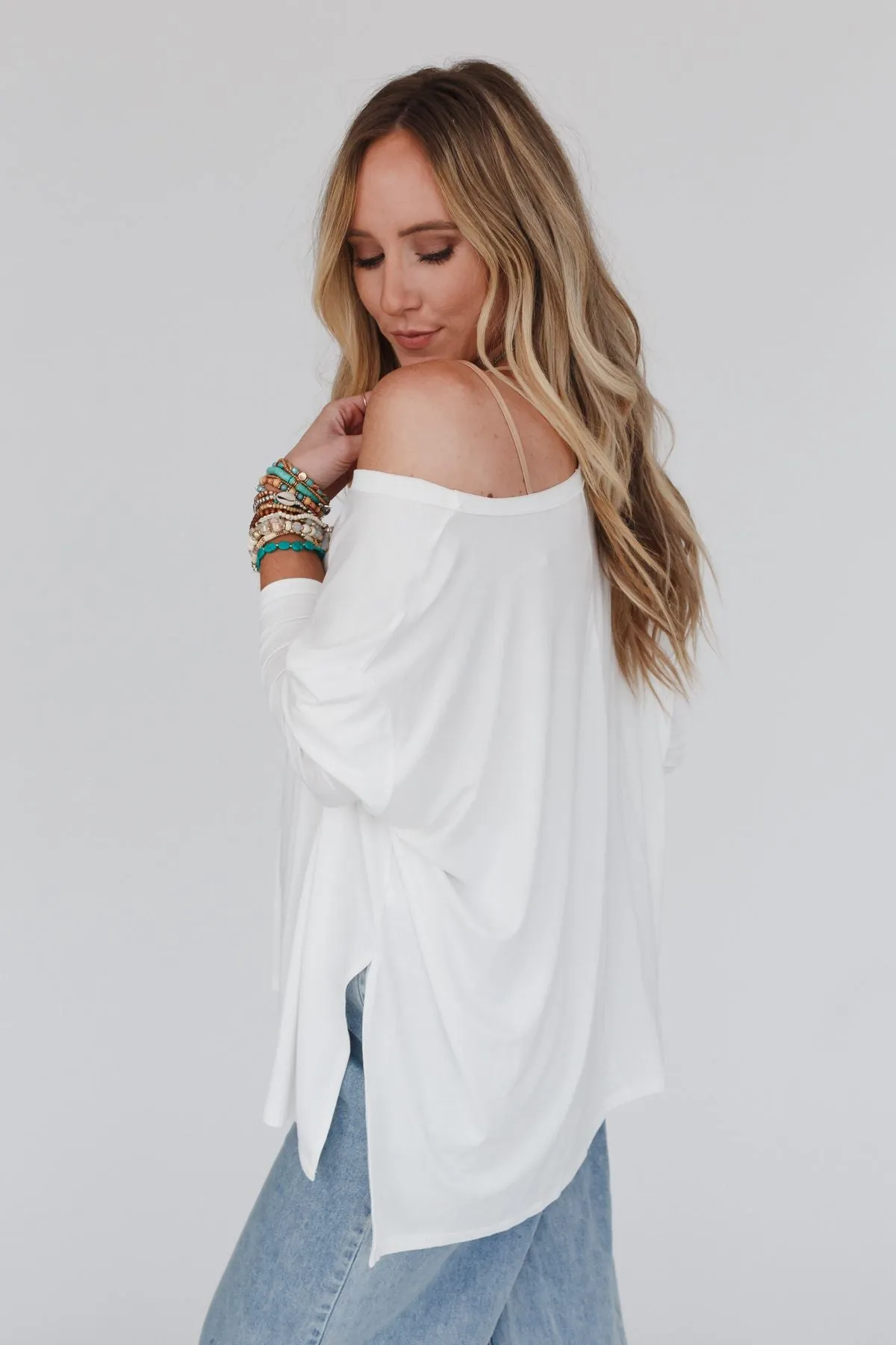 All Things New Oversized Top - White