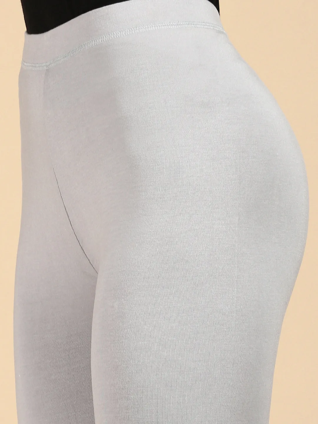 Ankle Length Leggings Viscose-Light Grey