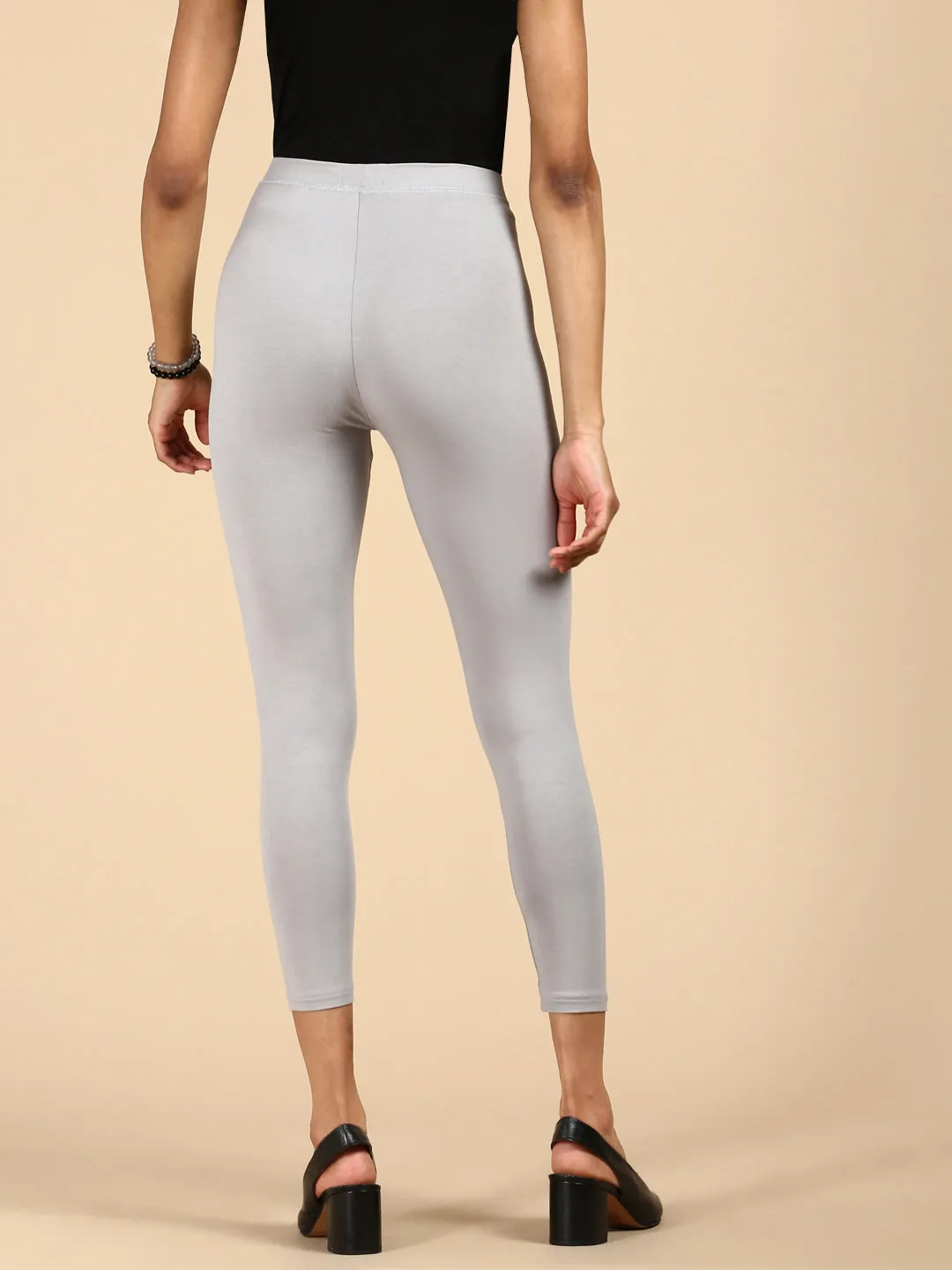 Ankle Length Leggings Viscose-Light Grey