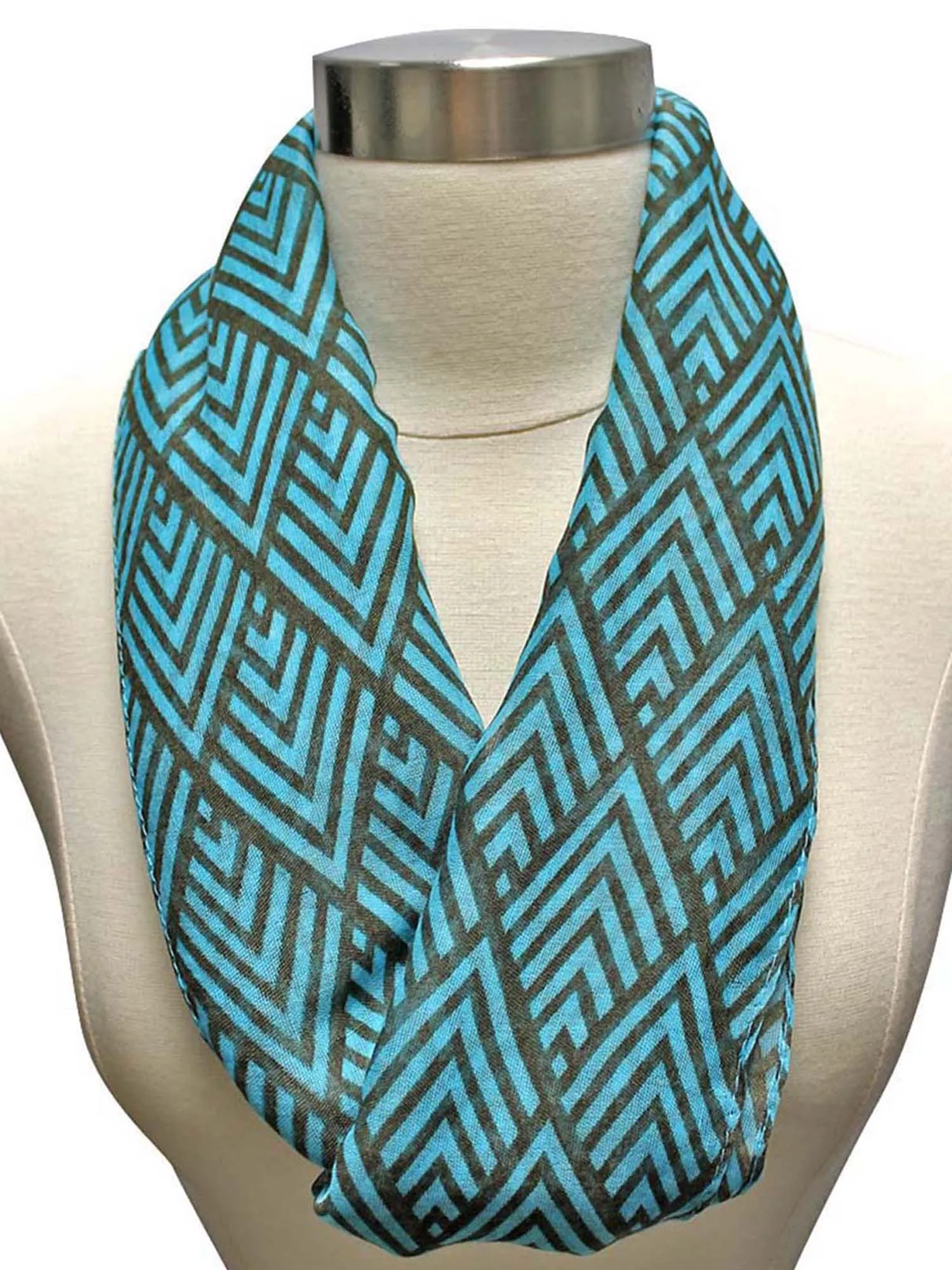 Art Deco Pattern Circle Infinity Scarf