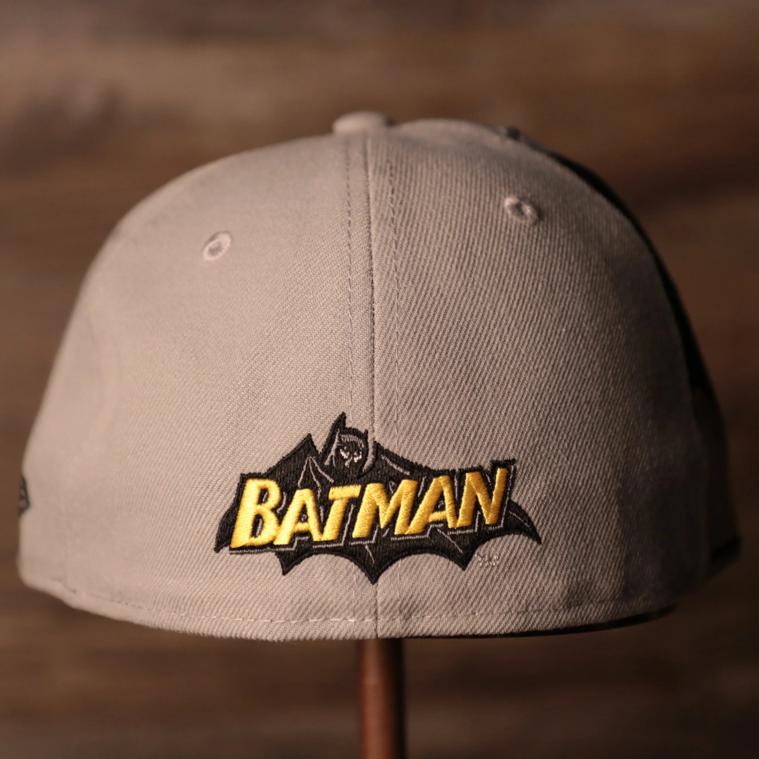 Batman Grey Bottom Fitted Cap | Batman Superhero Gray Bottom Fitted Hat