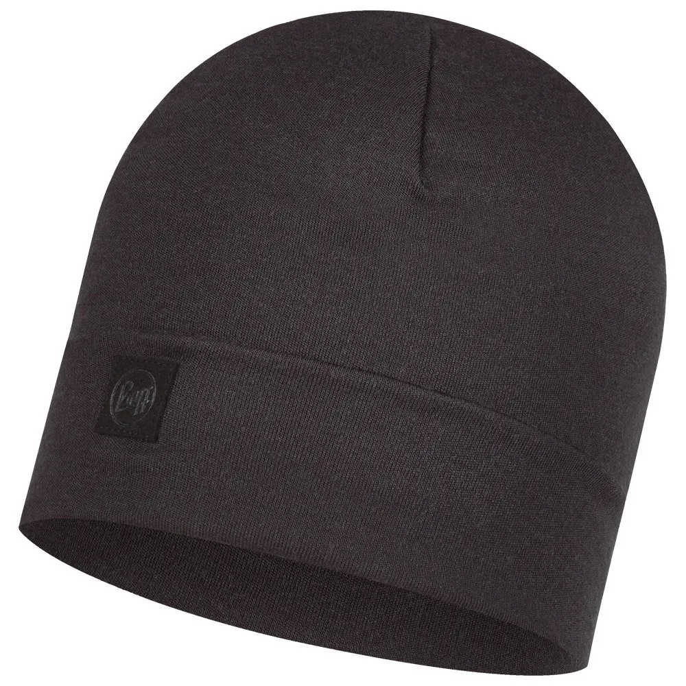 Beanies Buff ---Merino Heavyweight Beanie Solid Black