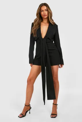 Belted Blazer Romper