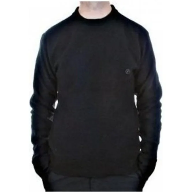 Black Crew Neck Long Sleeve Knitwear