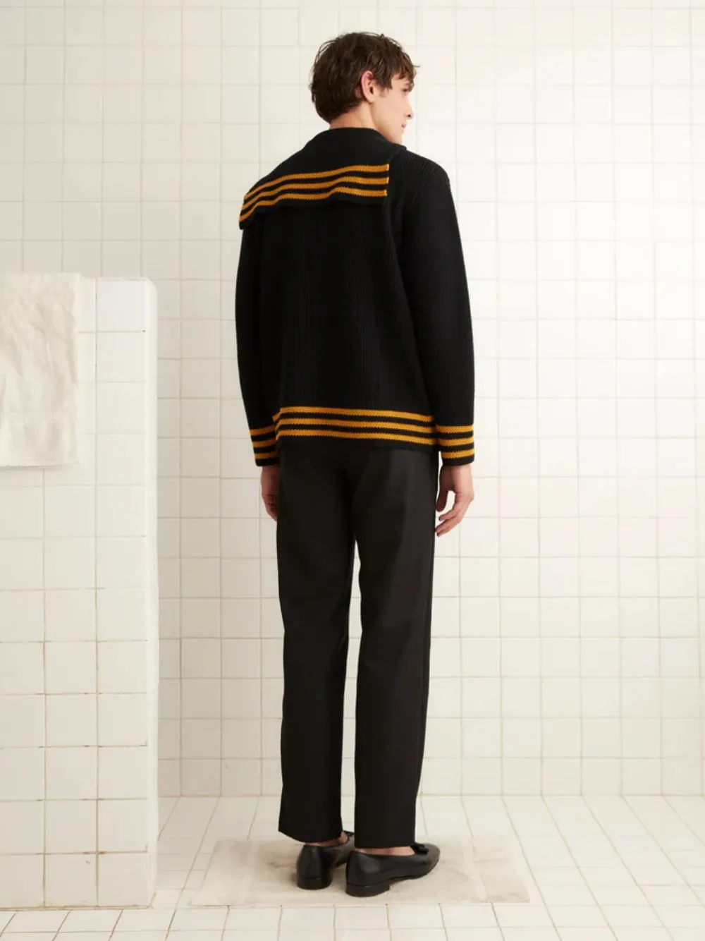 Black Deck Stripe Sweater