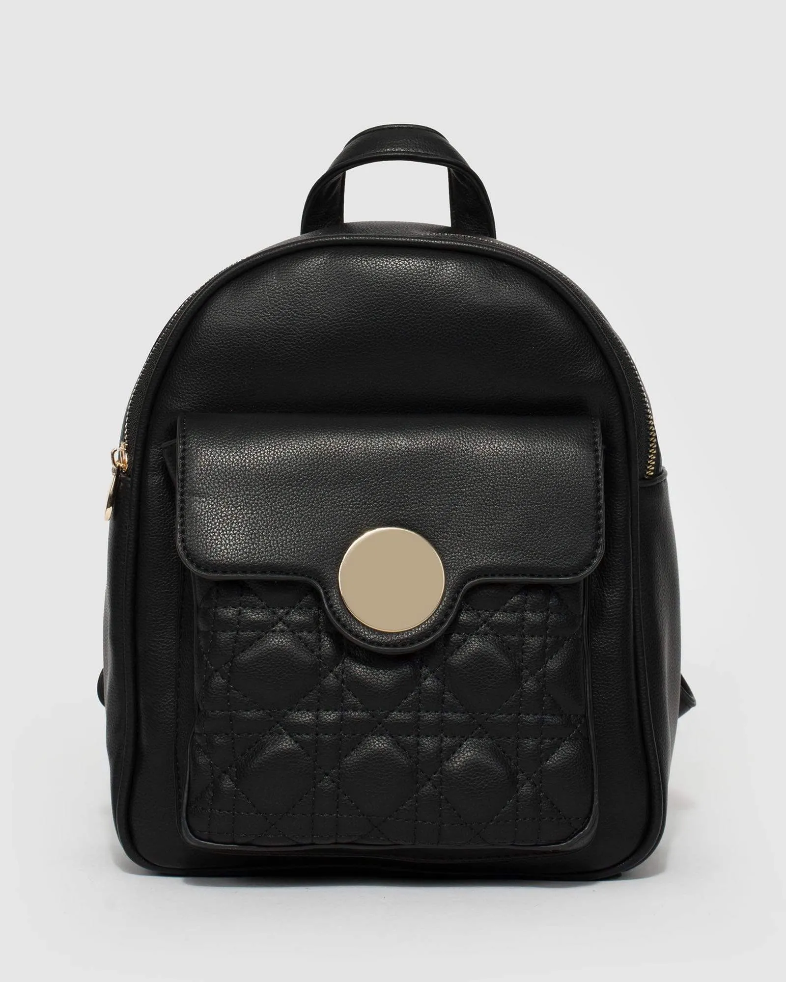 Black Marley Quilted Backpack