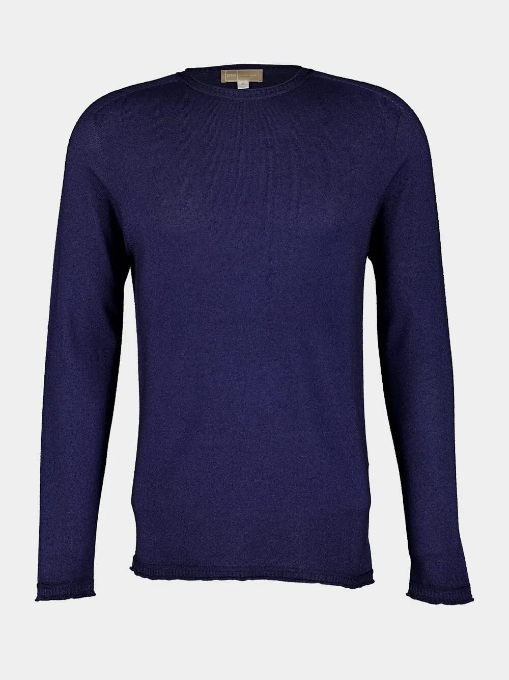 Blue Cashmere Crew Neck Sweater