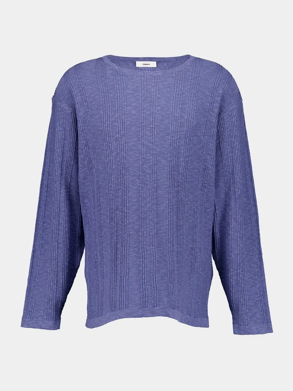 Blue Linen Cotton Sweater