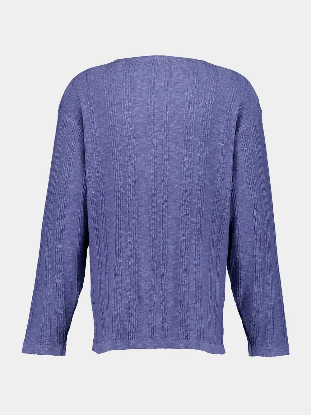 Blue Linen Cotton Sweater