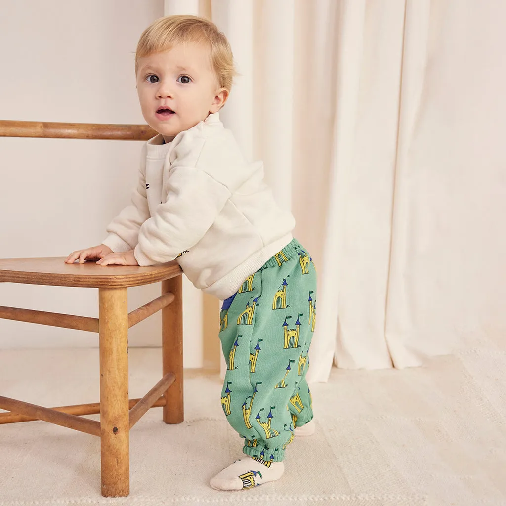 Bobo Choses Baby Faraway Castle All Over Sweatpants Green