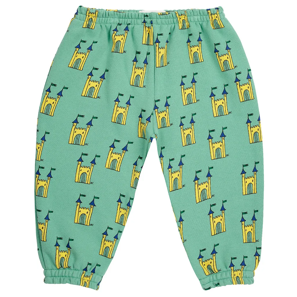 Bobo Choses Baby Faraway Castle All Over Sweatpants Green