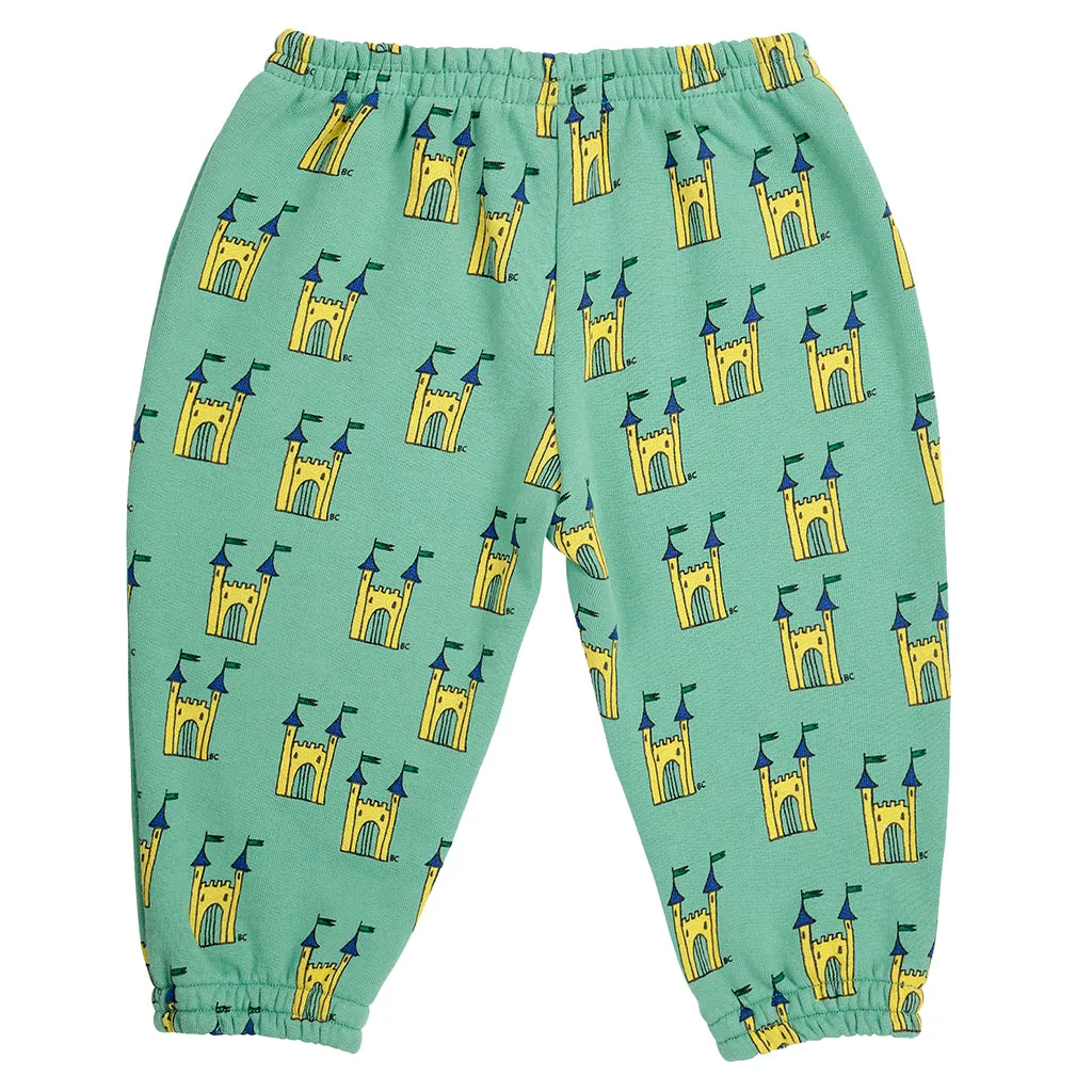 Bobo Choses Baby Faraway Castle All Over Sweatpants Green