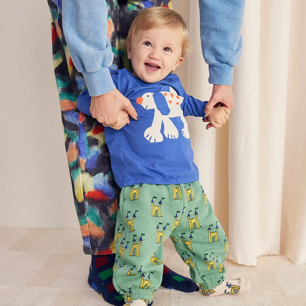 Bobo Choses Baby Faraway Castle All Over Sweatpants Green