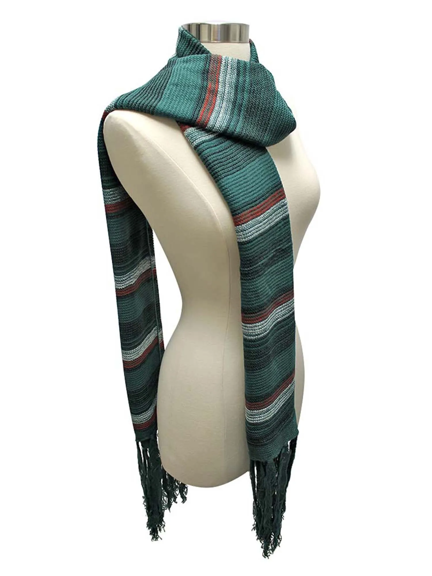 Bohemian Striped Knit Unisex Winter Scarf