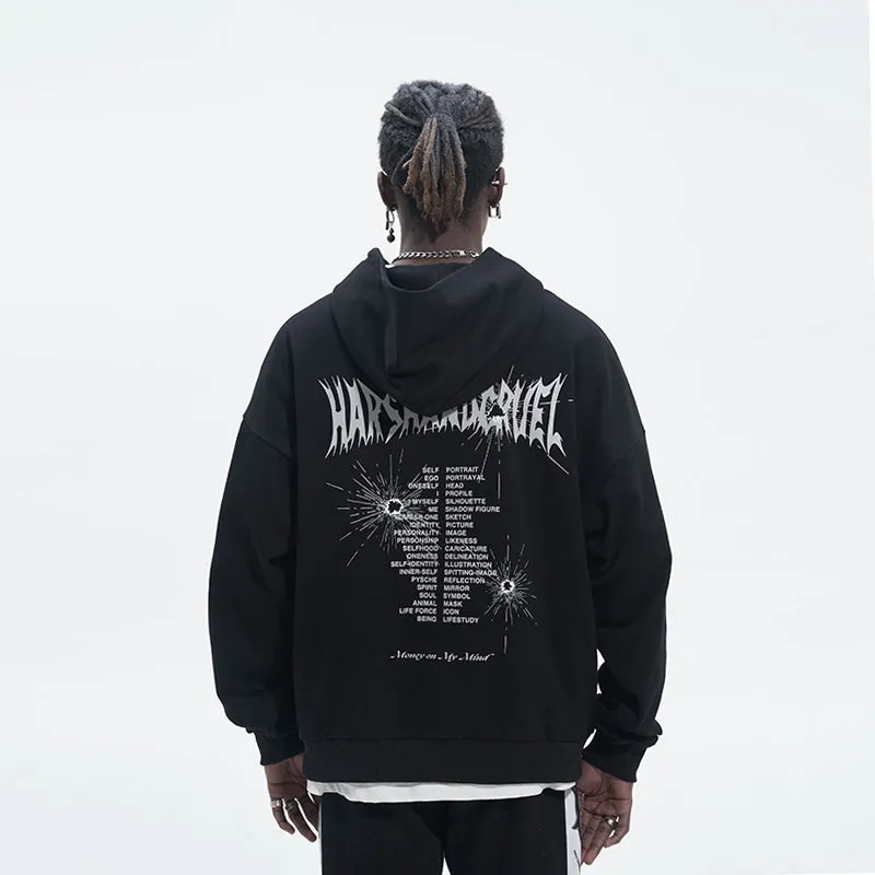 Bullet Hole Printed Hoodie