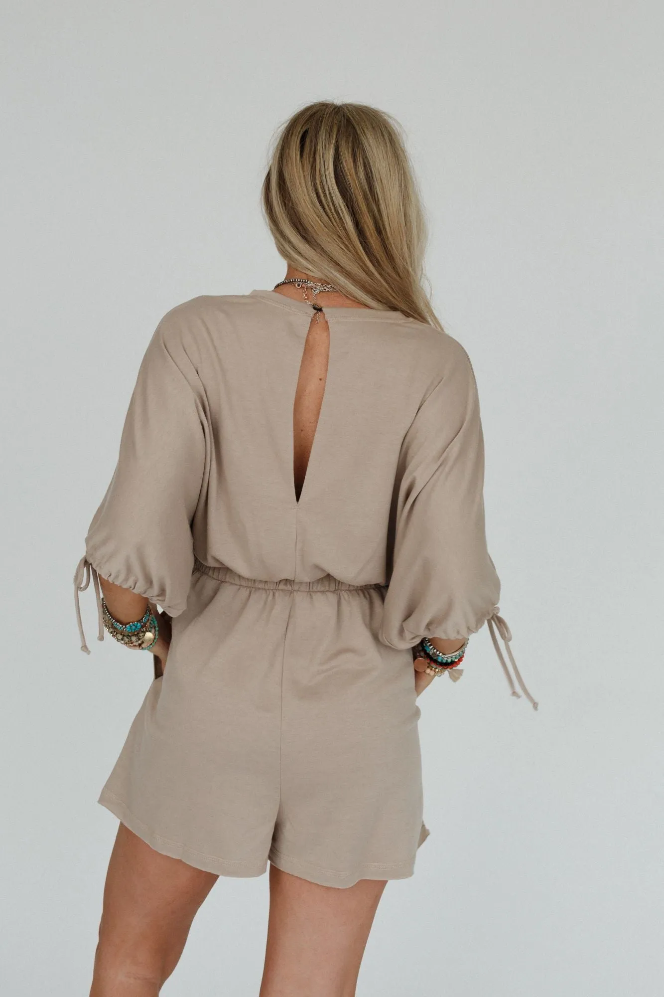 Carolina Comfy Romper - Taupe