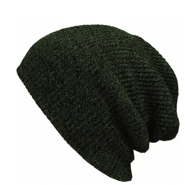 Casual Style Knitted Warm Baggy Bonnet Beanies for Women & Men