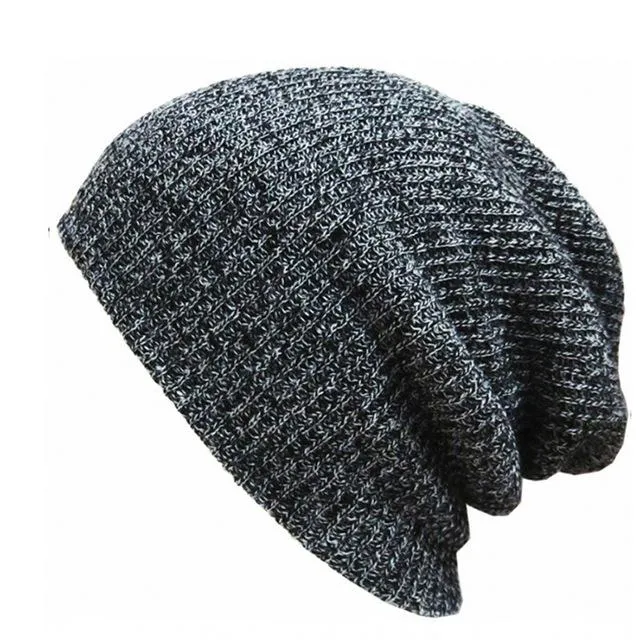 Casual Style Knitted Warm Baggy Bonnet Beanies for Women & Men