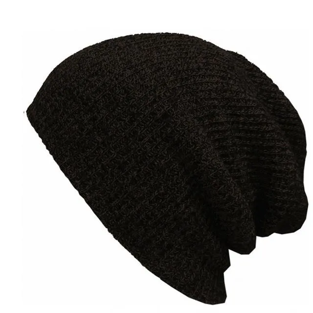 Casual Style Knitted Warm Baggy Bonnet Beanies for Women & Men