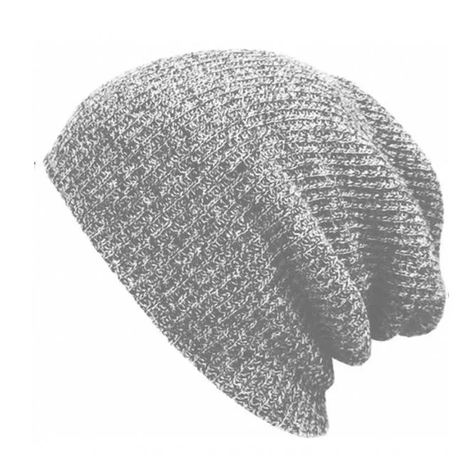 Casual Style Knitted Warm Baggy Bonnet Beanies for Women & Men