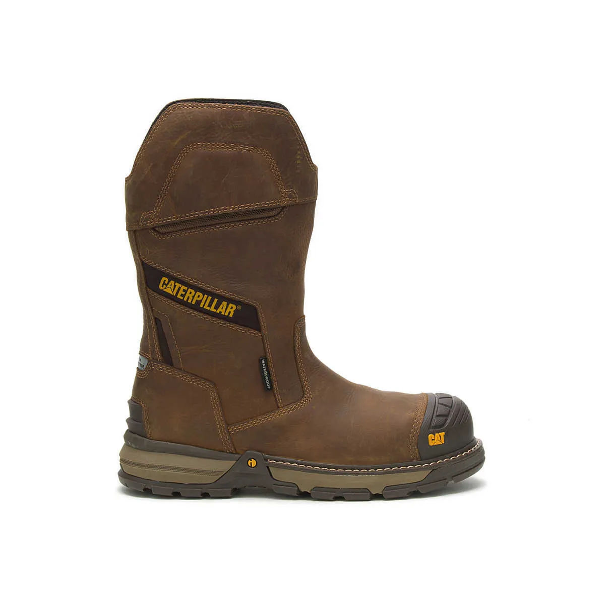 CATERPILLAR Men's Excavator Superlite Pull-On Waterproof Carbon Composite Toe Work Boot