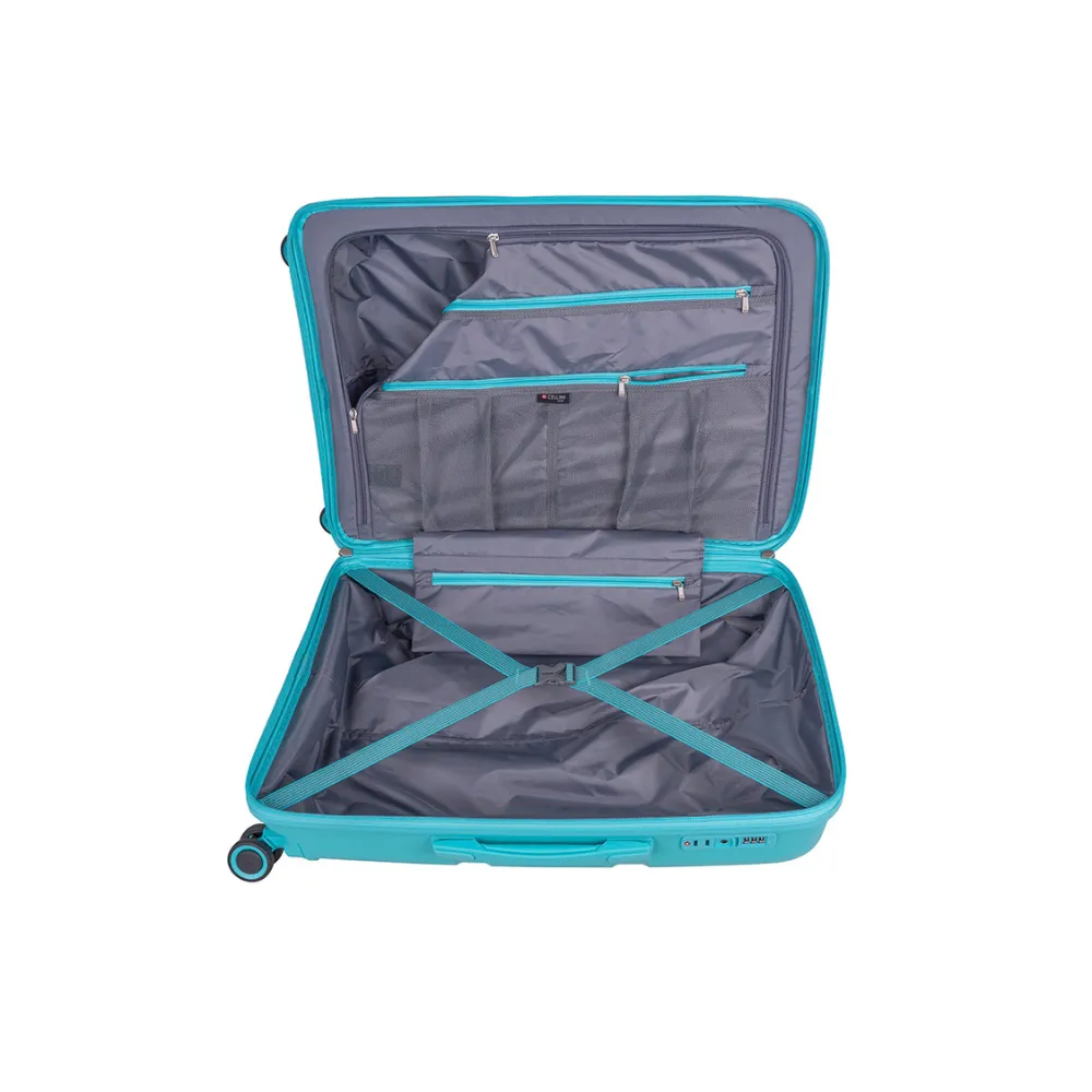 Cellini Cruze Trolley Case Turquoise