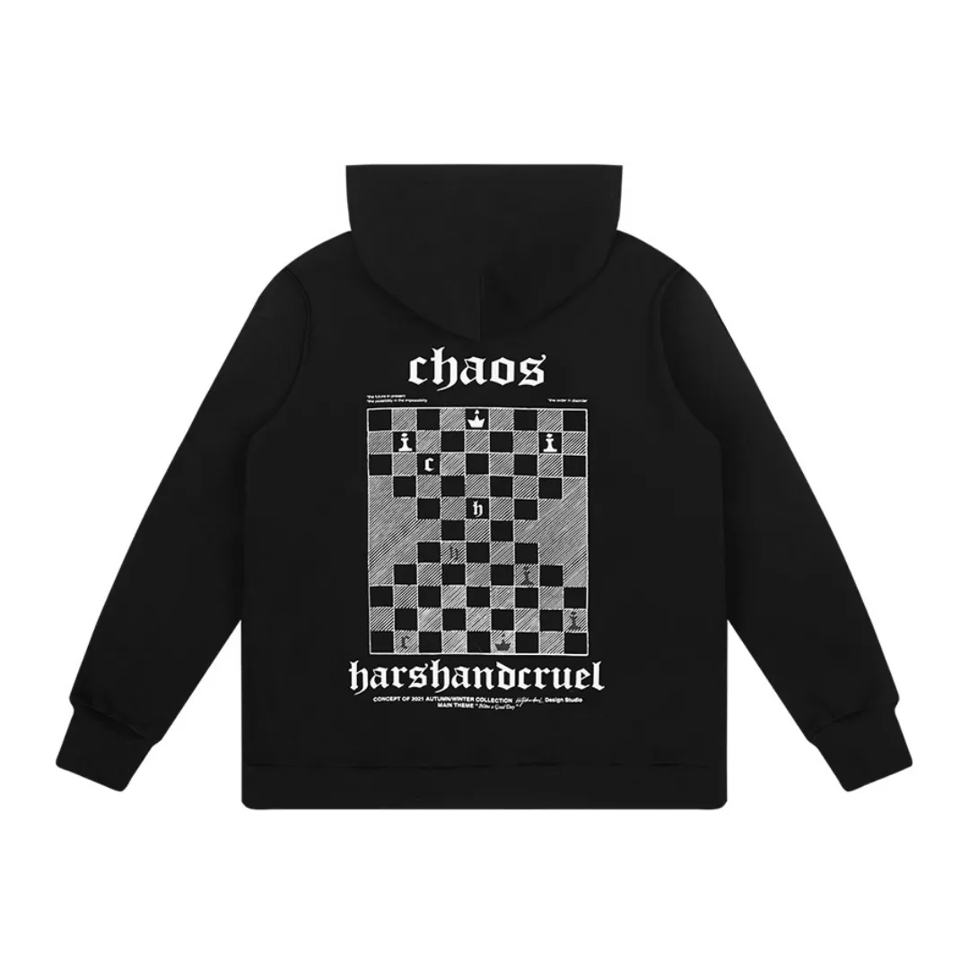 Checkerboard Loose Hoodie