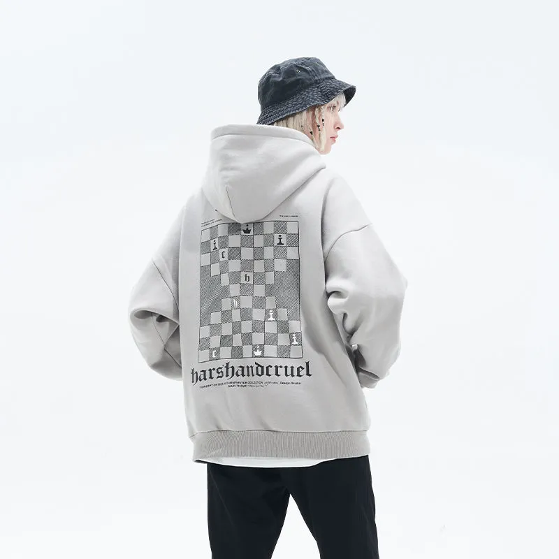 Checkerboard Loose Hoodie