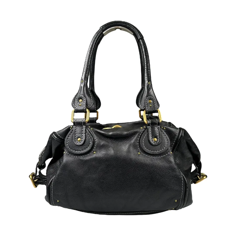 CHLOE BLACK LEATHER PADDINGTON BAG 838W3H