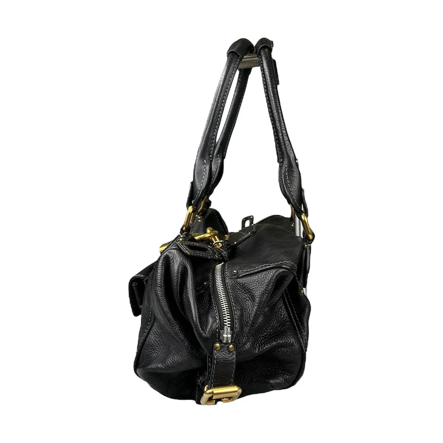 CHLOE BLACK LEATHER PADDINGTON BAG 838W3H