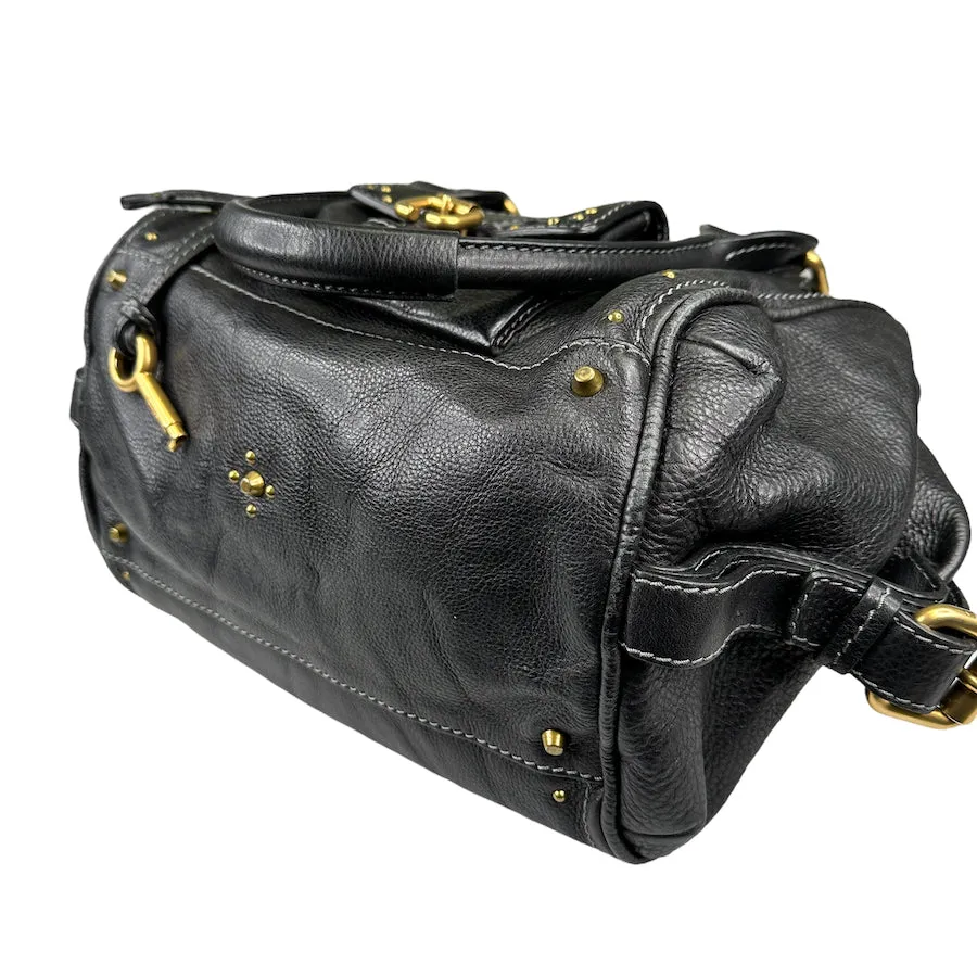 CHLOE BLACK LEATHER PADDINGTON BAG 838W3H