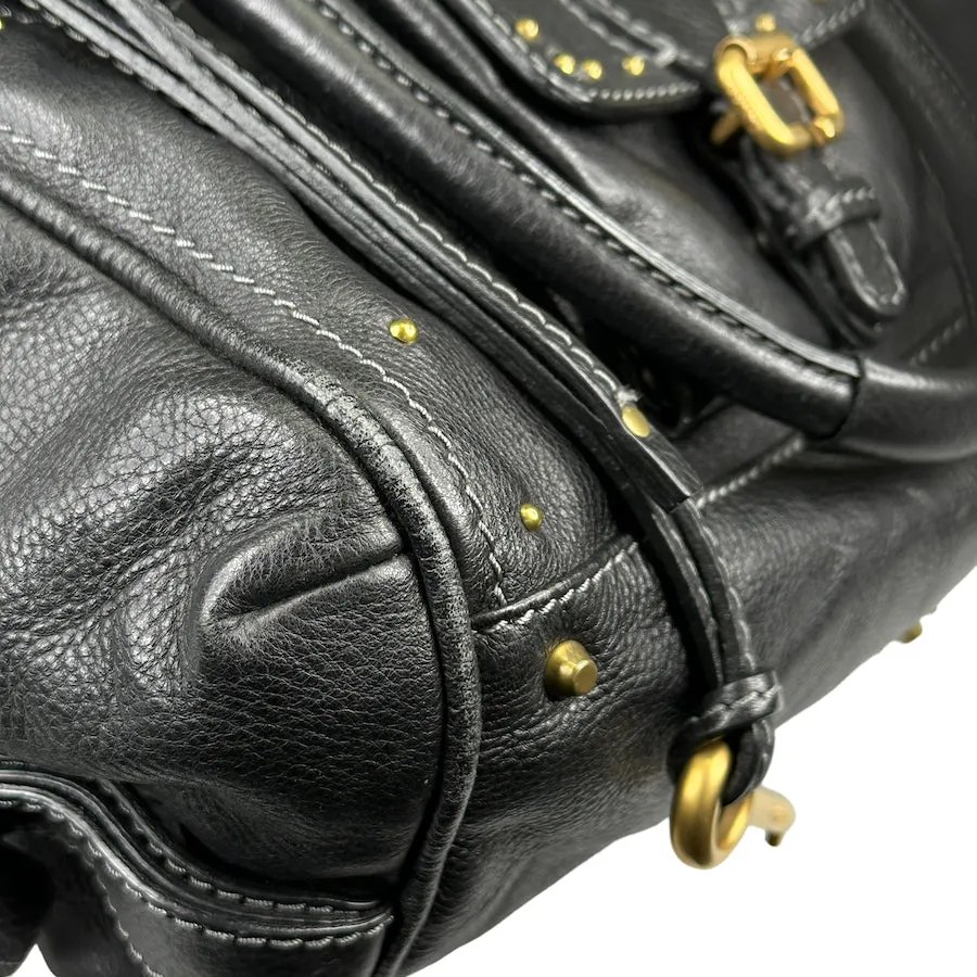 CHLOE BLACK LEATHER PADDINGTON BAG 838W3H