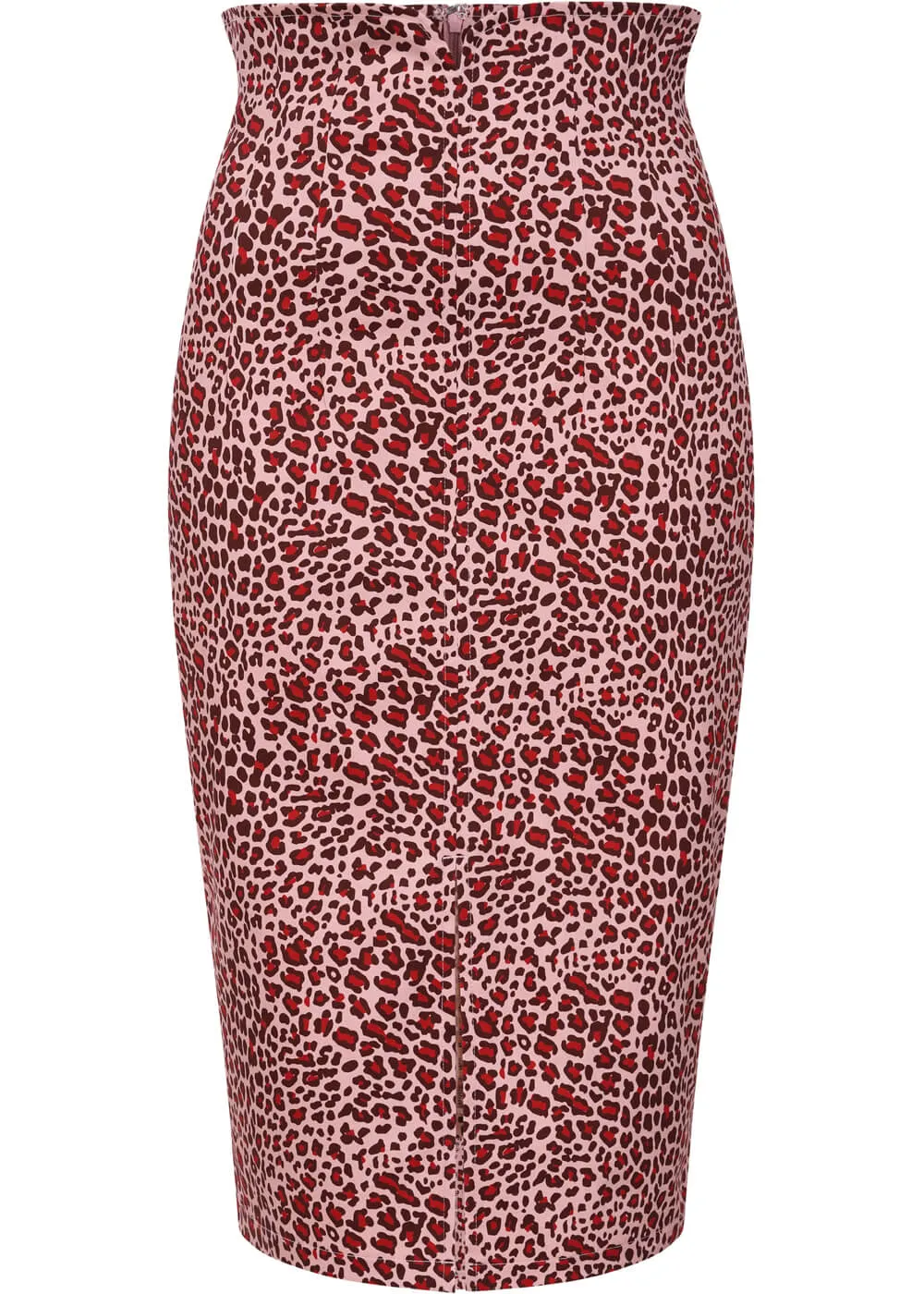 Collectif Rilla Pink Roar 50's Pencil Skirt Pink