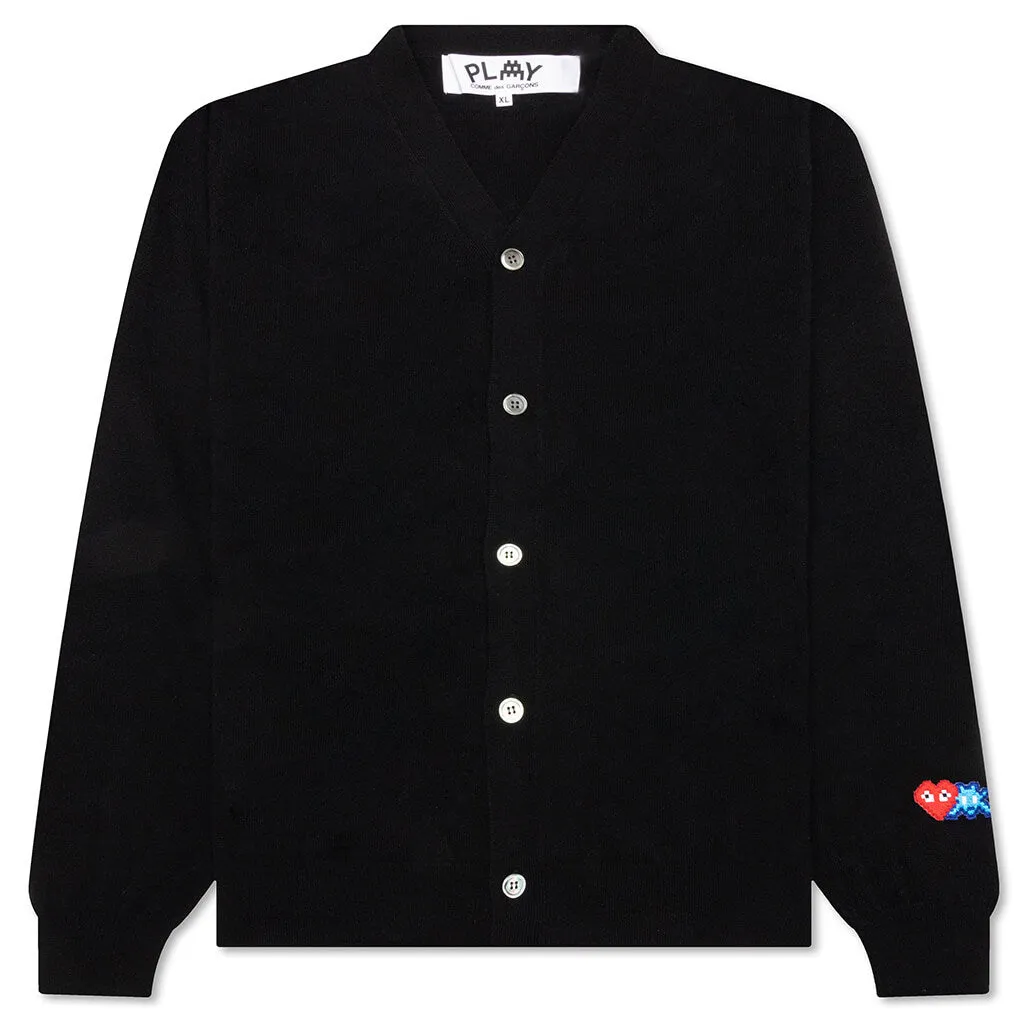 Comme des Garcons PLAY x the Artist Invader Button Cardigan - Black