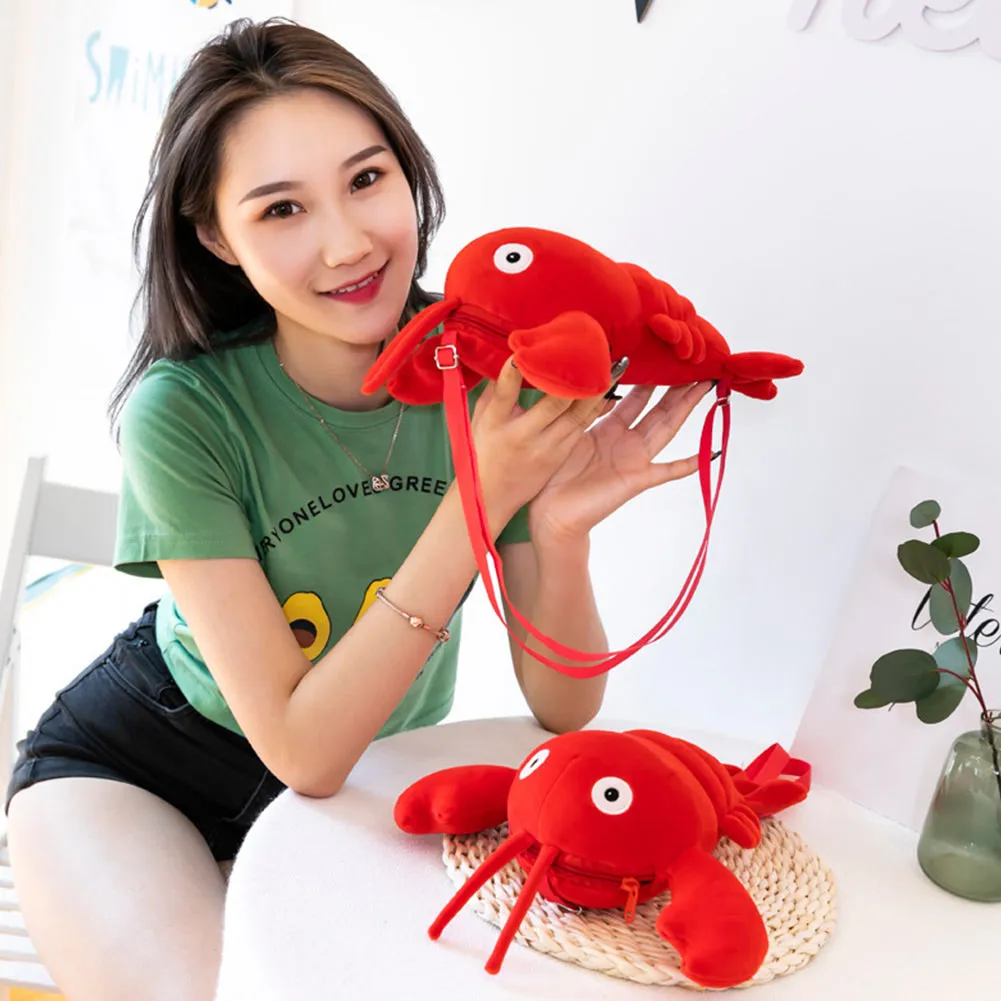 Crayfish Plush Cosplay Backpack School Bags Rucksack for Men Women