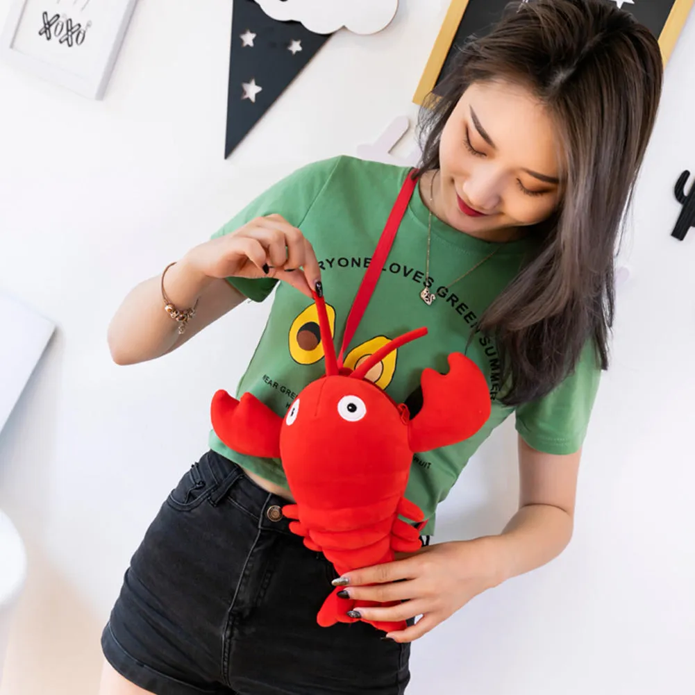 Crayfish Plush Cosplay Backpack School Bags Rucksack for Men Women