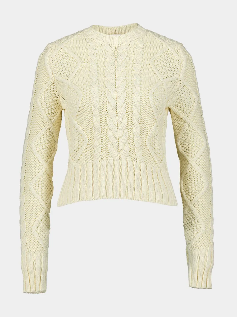 Cream Cable Knit Sweater