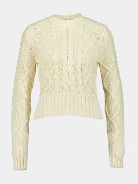 Cream Cable Knit Sweater